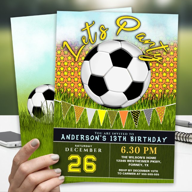 Convite de Aniversário Tema Futebol | Festa Esport (Criador carregado)
