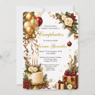 Convite de Aniversário tema Natal 
