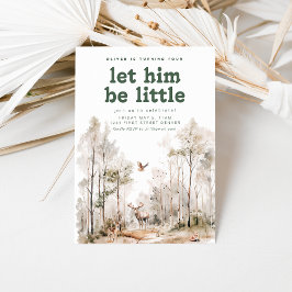 Convite de aniversário Tema Woodland