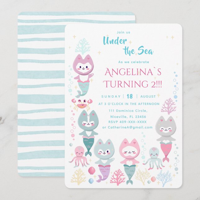 Convite de aniversário temático náutico. (Frente/Verso)