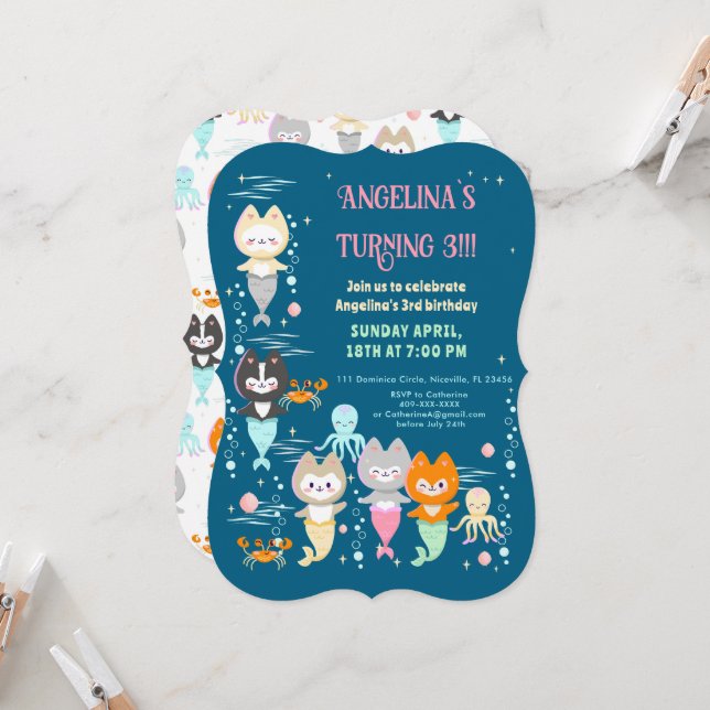 Convite de aniversário temático náutico. (Frente/Verso In Situ)