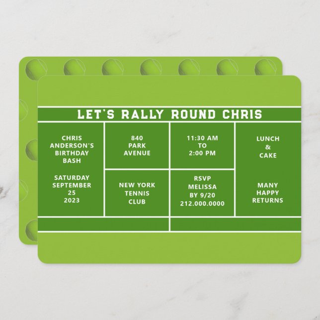 Convite de aniversário tênis (Frente/Verso)