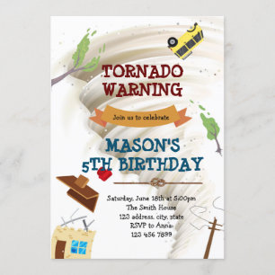 Convite de aniversário Tornado