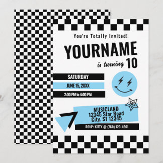 Convite De Aniversário Totalmente Retroativo (Turq