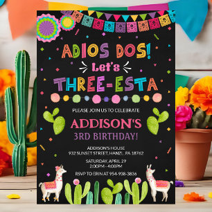 Convite de Aniversário Três Esta