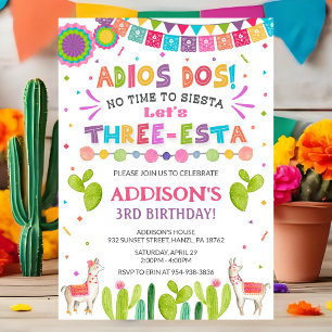 Convite de Aniversário Três Esta