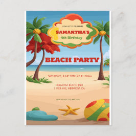 Convite de Aniversário Tropicai Reggae Praia para 