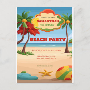 Convite de Aniversário Tropicai Reggae Praia para 