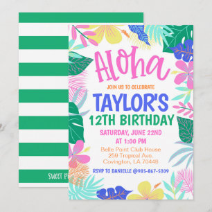 Convite de Aniversário Tropical