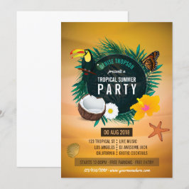 Convite de aniversário tropical