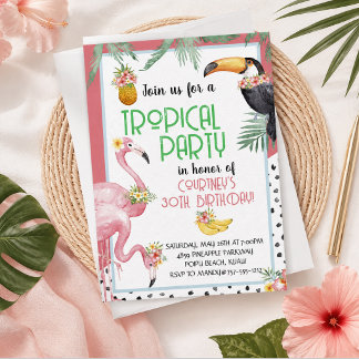 Convite de Aniversário Tropical