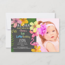 Convite de Aniversário Tropical Luau