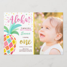 Convite de aniversário Tropical Luau Hawaii