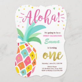 Convite de aniversário Tropical Luau Hawaii