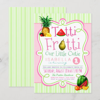 Convite de Aniversário Tutti Frutti