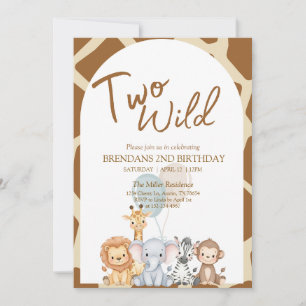 Convite de Aniversário Two Wild 