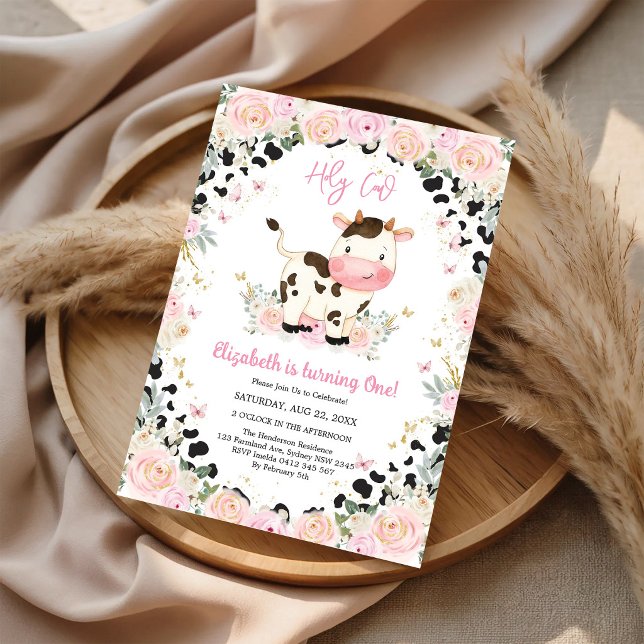 Convite de Aniversário Vaca Sagrada (Criador carregado)