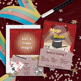 Convite de aniversário vamos Do Magic Kids