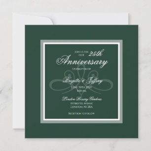 Convite de aniversário verde esmeralda