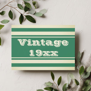 Convite de Aniversário Verde Retro Vintage Nascime