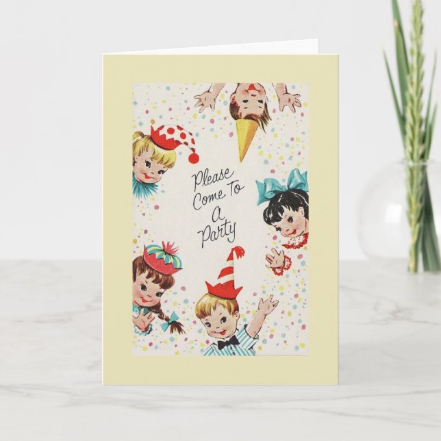 Convite de aniversário Vintage (Frente)