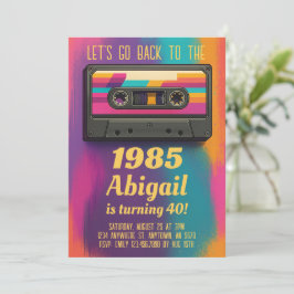 Convite de Aniversário Vintage anos 80