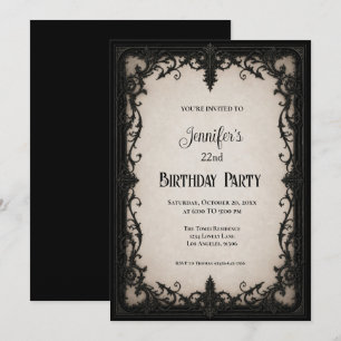 Convite de Aniversário Vintage Elegante