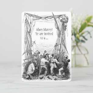 Convite de aniversário Vintage Pirate Buccaneer