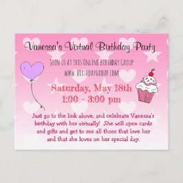 Convite de aniversário virtual