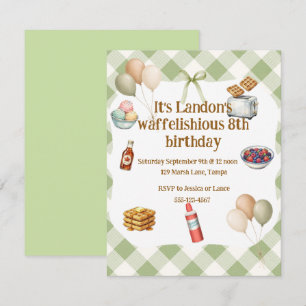 Convite de Aniversário Waffle para DOWNLOAD DIGITA