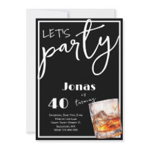 Convite de aniversário Whiskey para adultos