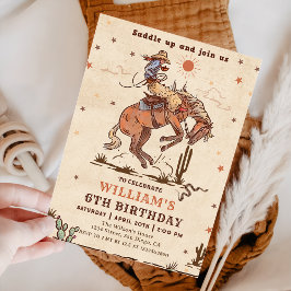 Convite de aniversário Wild West Rodeo Cowboy