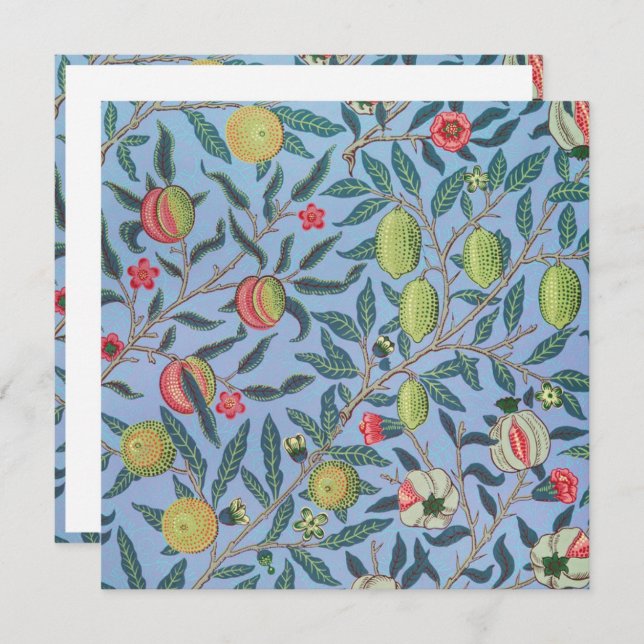 CONVITE DE ANIVERSÁRIO: WILLIAM MORRIS (Frente/Verso)