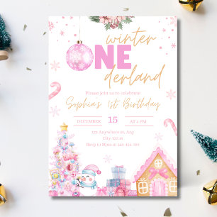 Convite de Aniversário Winter Onederland, Natal