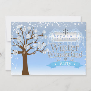 Convite de Aniversário Winter Wonderland