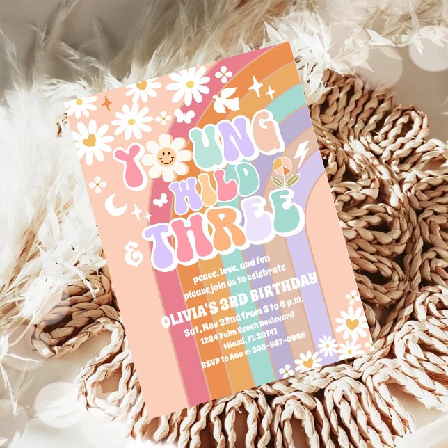 Convite de Aniversário Young Wild Three (Criador carregado)