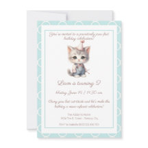 Convite de aniversário Zazzle meow-nificente