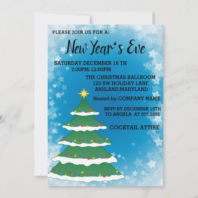 Convite de Ano Novo Maravilhoso (Frente)