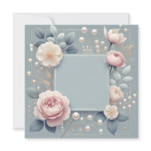 Convite de Anúncio Azul Something Blue