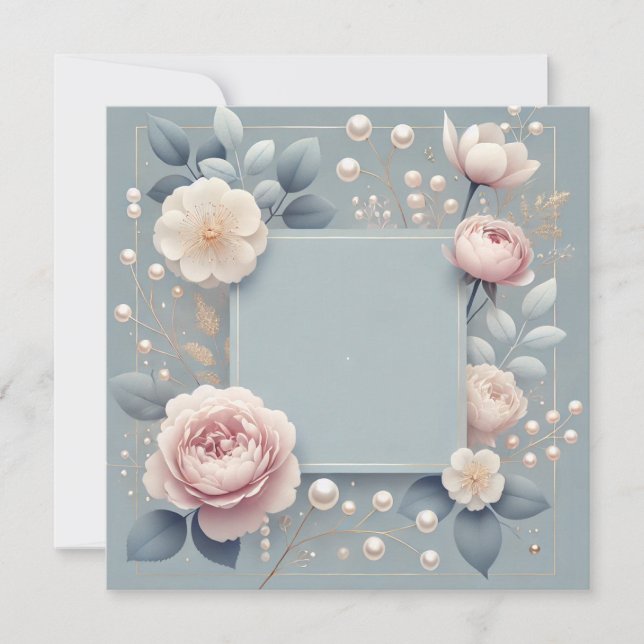 Convite de Anúncio Azul Something Blue (Frente)