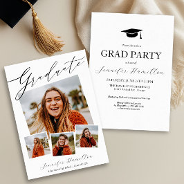 Convite de Anúncio de Festa de Formatura com Foto