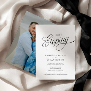 Convite de Anúncio de Foto de Fuga para Casar