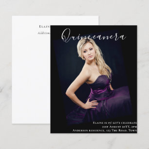 CONVITE DE ANÚNCIO DE FOTO DE QUINCEANERA NO ORÇAM