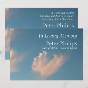 Convite de Anúncio Funeral da Nuvem de Rosto 2