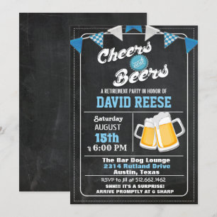 CONVITE DE APOSENTADORIA Cheers and Beers PARA QUA