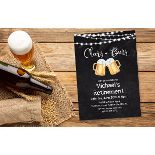Convite de Aposentadoria Cheers e Beers
