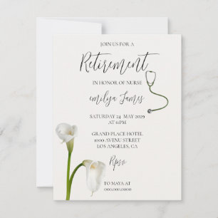 Convite de Aposentadoria de Enfermeira Calla Bra