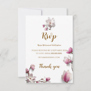 Convite de Aposentadoria de Enfermeira RSVP Floral