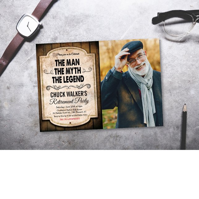 Convite de Aposentadoria Homem Mito Lenda (Criador carregado)