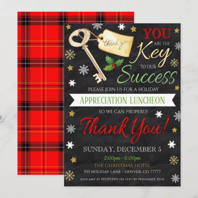 Convite de Apreciação de Natal (Frente/Verso)